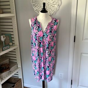 Lilly Pulitzer Pink and Blue Floral swim coverup